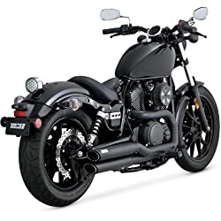 Vance & Hines Escape escalonado Twin Slash Negro 48531