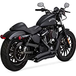 Vance & Hines Big Radius 2 into 2 Tubo de escape para Motocicletas, Acero aleado, negro 46067