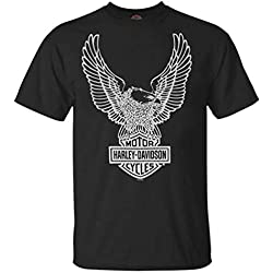 Harley-Davidson Men's T-Shirt Eagle Graphic Short Sleeve Tee Black Tee 30296656