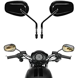 TCMT par de motocicleta negro espejos de visión trasera para Harley Davidson XL883 C XL883 N XL883L Sportster