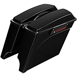 TCMT 5 ´´motocicletas vivos negro Extended alforjas duro & cierre clave para Harley Touring modelos 1993 94 95 96 97 98 99 00 01 02 03 04 05 06 07 08 0 9 10 11 12 2013