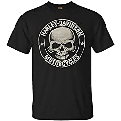 Harley-Davidson Men's H-D Skull Badge Short Sleeve T-Shirt Black. 30298293