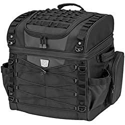 Kuryakyn 5285 Momentum Vagabond Equipaje de Viaje para Motocicleta: Resistente a la Intemperie para Asiento/Maletero/Bolsa de Rack con Correas de Barra de Respaldo, Color Negro