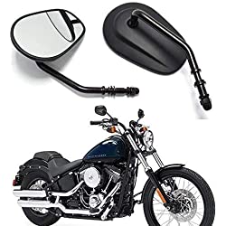 Motobiker - 1 par de espejos laterales para Sportster XL 883 1200 Road King V-Rod Street Glide Electra Glide Dyna Softail 1982-2018