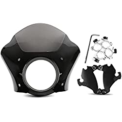 Carenado con cupula Gauntlet Compatible para Harley Davidson Dyna 95-05, Sportster 88-16 39mm Horquilla