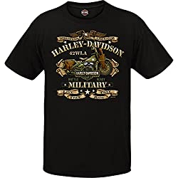 Harley-Davidson Military - Men's Graphic Short Sleeve Crew Neck T-Shirt - Overseas Tour | War Bike