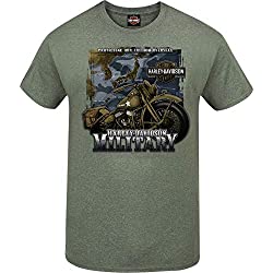 Harley-Davidson Military - Men's Military Green Graphic T-Shirt - Tour of Duty Pacific