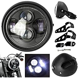 Faros delanteros de motocicleta, ajuste de cubo de 5-3/4 pulgadas, carcasa  de faros LED, anillo para Harley Davidson accesorios de motocicleta