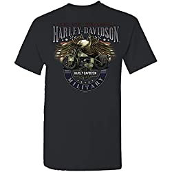 HARLEY-DAVIDSON Military - Men's Smoke Grey Graphic T-Shirt - Overseas Tour | Eagle Bike