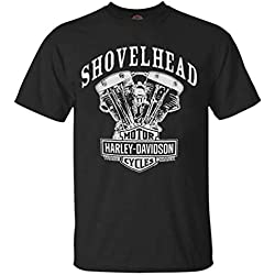 Harley-Davidson Men's T-Shirt, Shovelhead Engine Short Sleeve, Black 30294026