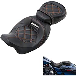 TCMT Asiento de conductor de perfil bajo para Harley CVO Road King Street Glide Road Glide Electra Glide Ultra Classic 2009-2023