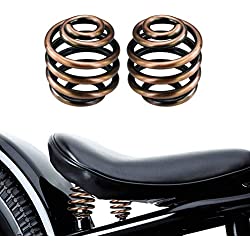 HDBUBALUS Kit de montaje de muelles de asiento para motocicleta de 5,8 cm compatible con Harley Sportster Softail XL 883 1200 Dyna Fatboy Bobber bronce 1 par