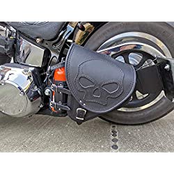 ORLETANOS Diablo Skull - Bolsa para sillín de moto compatible con Harley Davidson Softail Fatboy Heritage Starframe Fat Bob 2018