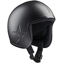 Band-It Casco MOTO Negro SKY 3 JET Estrella BANDIT Open face Helmet Custom NO HOMOLOGADO (XL)