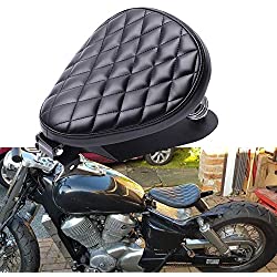 Asiento Cojín de Motocicleta, Asiento Bobber Moto Solo Con Placa Base con Soporte de Resorte Para Sportster Forty-Eight 48 XL883 1200 Chopper Custom