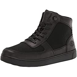 Harley-Davidson Men's Watkins Canvas Sneaker, Black, 9.5