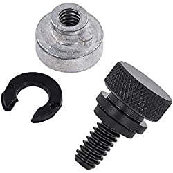 Amazicha Kit de montaje de tuerca de tornillo de acero inoxidable negro compatible para Harley Davidson Touring Sportster Softail Dyna 1996-2021