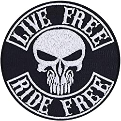 Patch Biker club club de moteros (Live free, ride free/Vive libre, viaja libre - Patch)