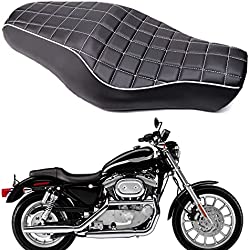 Negro Asiento moto de dos pasajeros para conductor de motocicleta para Sportster XL 883 1200 48 72 Cafe Racer.