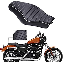 Asiento para motocicleta Cojín para conductor Pasajero Dos asientos para asiento para Sportster XL 883 1200 48 72 Cafe Racer.