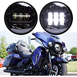 JMTBNO 2x 4,5 Pulgadas 30W Faros Auxiliares de Moto Lámpara de Conducción Auxiliar Luz Diurna Homologado Compatible con Harley Touring Road King Street Glide Road Glide Electra Glide Ultra Limited