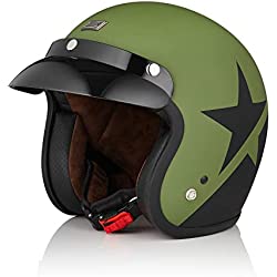 ORIGINE Open Motorcycle Jet Casco ECE Homologado Scooter Casco con Visera