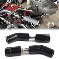 FINMOKAL Extensores de vástago de Espejo Negro para Harley Sportster Softail Road King Glide Fatboy